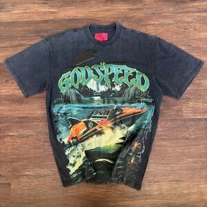 Godspeed Graphic Tee with Orange Speedboat